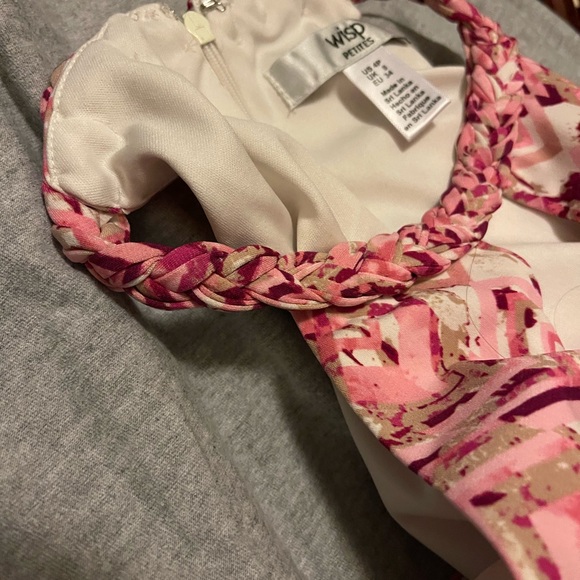 Petite Pink Hombre Geometric-Patterned Dress - Picture 4 of 6